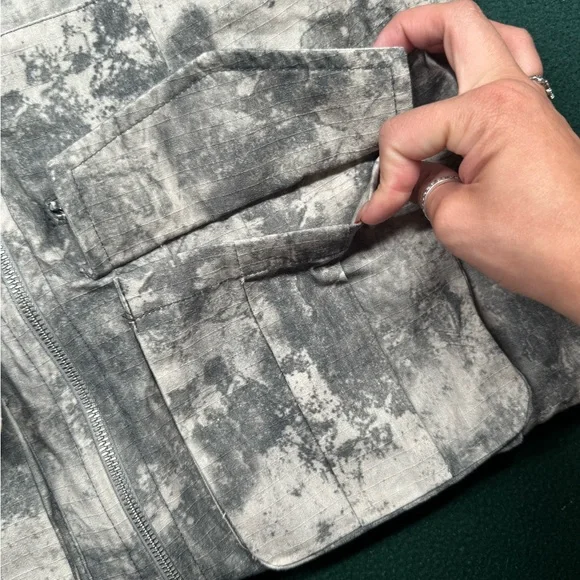 NWT Zara Cargo Dress Printed Strapless Zip Front Size M - Picture 4 of 7